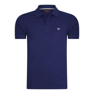 Cappuccino Italia Polo SS Polo Plain Pique Blue
