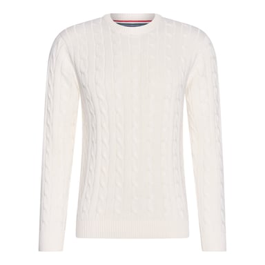 Cappuccino Italia Sweaters Cable Pullover Wit White