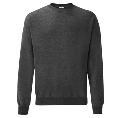 Fruit of the Loom Unisex Adult Classic Heather Set-in Sweatshirt (Dark Grey)