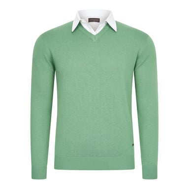 Cappuccino Italia Trui Mock Pullover Green