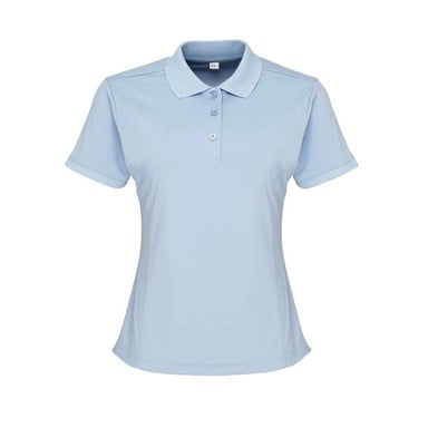 Premier Womens/Ladies Coolchecker Polo Shirt (Light Blue)