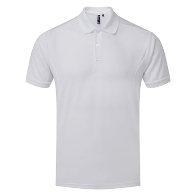 Premier Mens Coolchecker Polo Shirt (White)