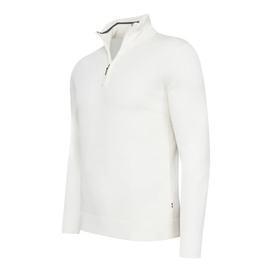 Cappuccino Italia Trui Bergamo Zip Pullover White