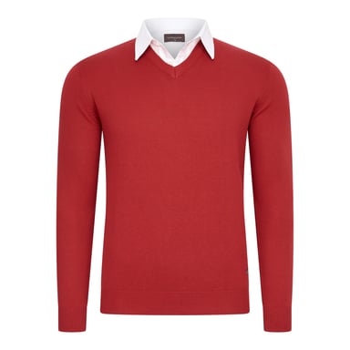 Cappuccino Italia Trui Mock Pullover Red