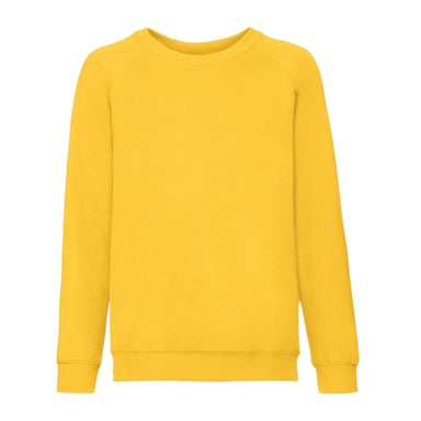 Fruit of the Loom Childrens/Kids Classic Raglan Sweatshirt (Sunflower)
