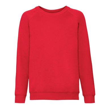 Fruit of the Loom Childrens/Kids Classic Raglan Sweatshirt (Red)