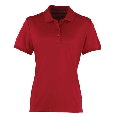 Premier Womens/Ladies Coolchecker Polo Shirt (Burgundy)