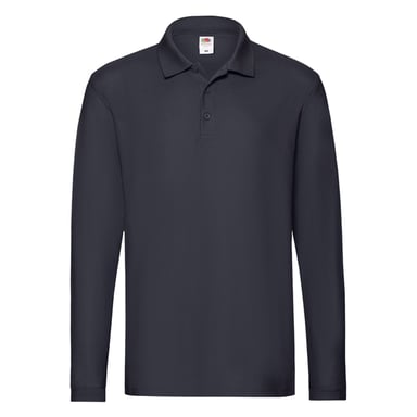 Fruit of the Loom Mens Premium Long-Sleeved Polo Shirt (Deep Navy)