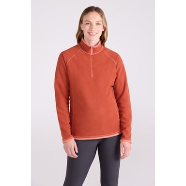 Mountain Warehouse Womens/Ladies Montana Half Zip Fleece Top (Burnt Orange)