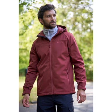 Mountain Warehouse Mens Exodus Waterproof Soft Shell Jacket (Dark Red)