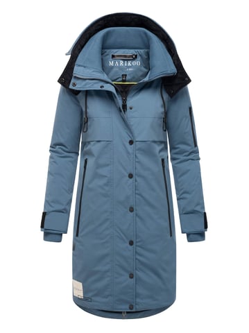 Marikoo women's winter coat with hood & waist cord – model Anoukaa