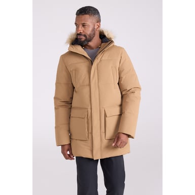 Mountain Warehouse Mens Fern Water Resistant Padded Parka (Tan)