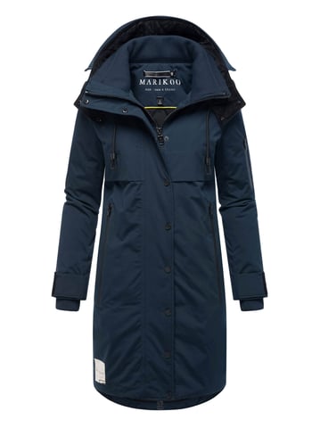 Marikoo women's winter coat with hood & waist cord – model Anoukaa