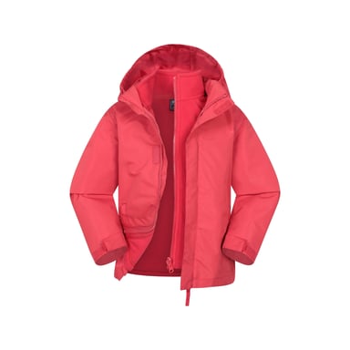 Mountain Warehouse Childrens/Kids Fell 3 in 1 Water Resistant Jacket (Active Red)