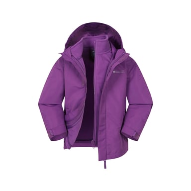 Mountain Warehouse Childrens/Kids Fell 3 in 1 Water Resistant Jacket (Dark Purple)