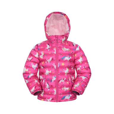 Mountain Warehouse Childrens/Kids Seasons Watercolour Padded Jacket (Dark Pink)