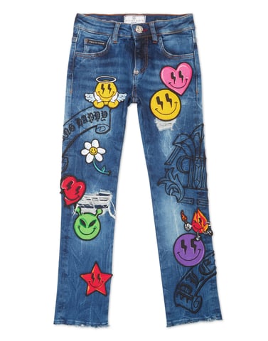 Denim Trousers Loose Fit Smile