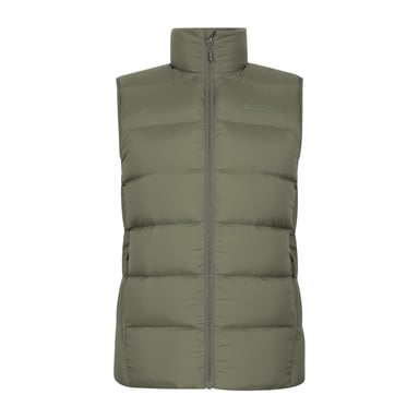 Mountain Warehouse Mens Stratus Down Packable Gilet (Khaki Green)