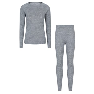 Mountain Warehouse Womens/Ladies Merino Wool Base Layer Set (Light Grey)