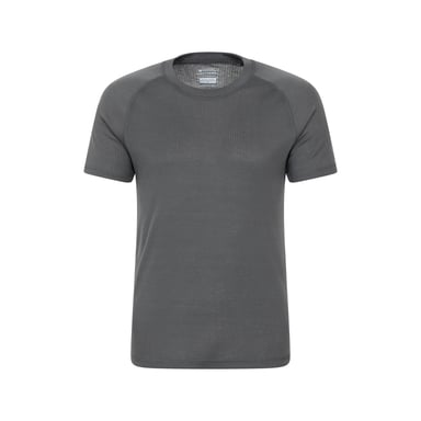 Mountain Warehouse Mens Talus Round Neck Short-Sleeved Thermal Top (Charcoal)