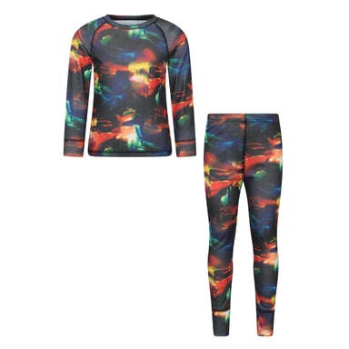 Mountain Warehouse Childrens/Kids Talus Geometric Base Layer Set (Corn Blue)