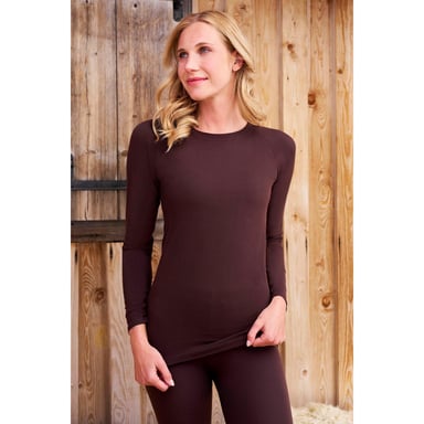 Mountain Warehouse Womens/Ladies Carmel Ribbed Seamless Thermal Top (Brown)