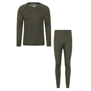 Mountain Warehouse Mens Talus Thermal Base Layer Set (Khaki Green)
