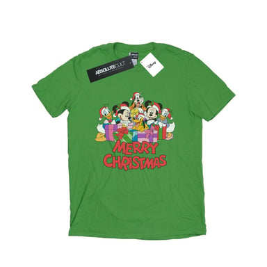 Disney Womens/Ladies Mickey Mouse And Friends Christmas Cotton Boyfriend T-Shirt (Irish Green)