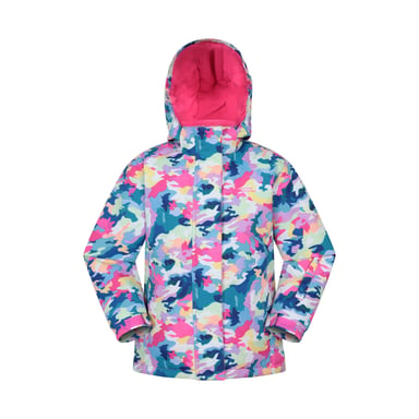 Mountain Warehouse Childrens/Kids Snowdrop Watercolour Ski Jacket (Bright Pink)