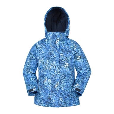 Mountain Warehouse Childrens/Kids Snowdrop Watercolour Ski Jacket (Blue)