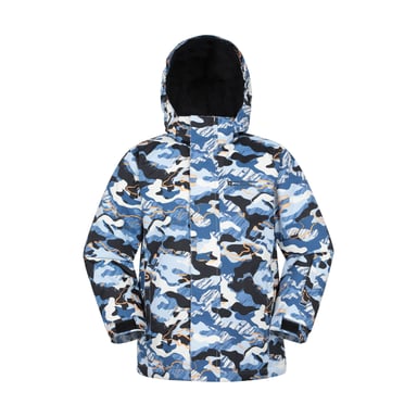 Mountain Warehouse Childrens/Kids Mogal Geometric Ski Jacket (Pale Blue)