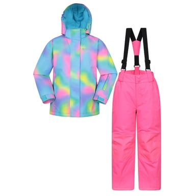 Mountain Warehouse Childrens/Kids Printed Ski Jacket Set (Bright Pink)