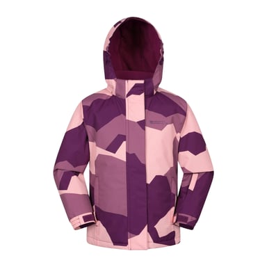 Mountain Warehouse Childrens/Kids Snowdrop Watercolour Ski Jacket (Berry)