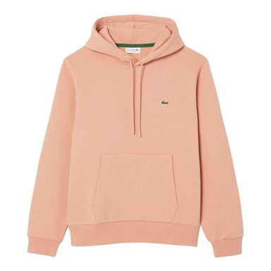 Lacoste Mens Organic Cotton Fleece Hoodie (Orange)
