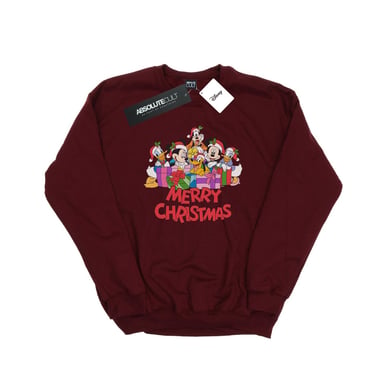 Disney Mens Mickey Mouse And Friends Christmas Sweatshirt (Burgundy)