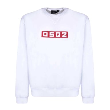 DSquared2 Uniseks Sweatshirt met bloklogo voor volwassenen (Wit)