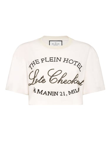 Cropped T-Shirt Late Checkout Crystal