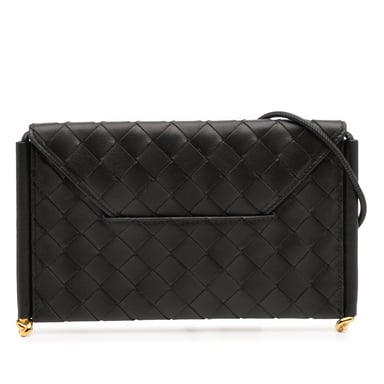 Vävd läder crossbody-väska
