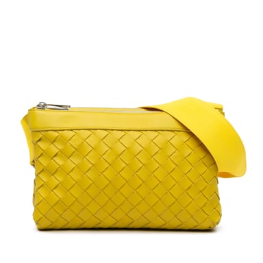 Woven Leather Crossbody Bag