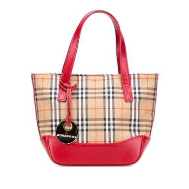 Vintage Plaid Leather Tote