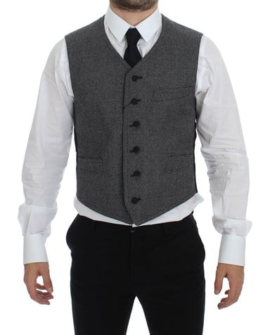 Gray Wool Vest Classic Fit