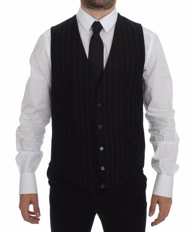 Pinstripe Wool Vest Gss12032