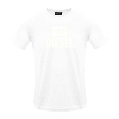 Diesel Mens Monotone Logo T-Shirt (Bright White)
