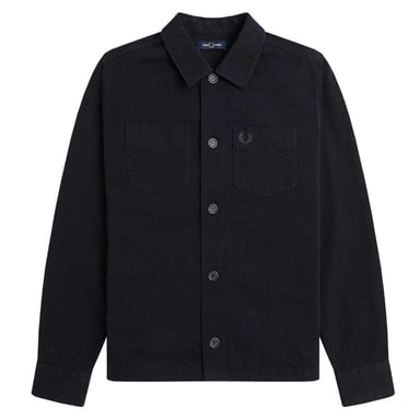 Fred Perry Mens Plain Twill Overshirt (Black)