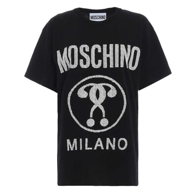 Moschino Mens Question Mark Logo T-Shirt (Black)