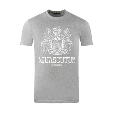 Aquascutum Mens London Aldis Bold Logo T-Shirt (Grey)