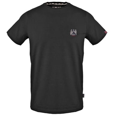 Aquascutum Mens Aldis Chest Logo T-Shirt (Black)