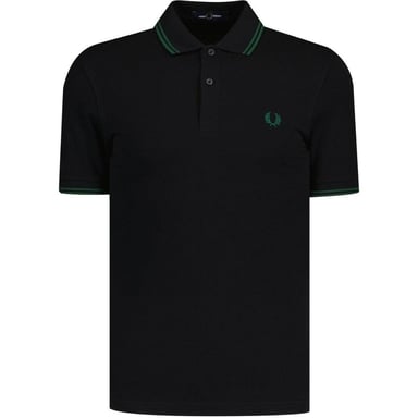 Fred Perry Mens Double Tipped Collar Polo Shirt (Black)