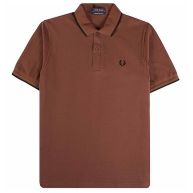 Fred Perry Mens Double Tipped Collar Polo Shirt (Maroon)