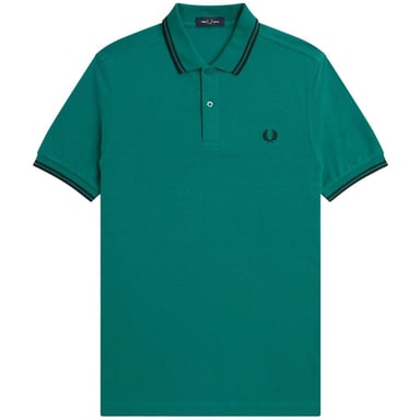 Fred Perry Mens Double Tipped Collar Polo Shirt (Mint Green)